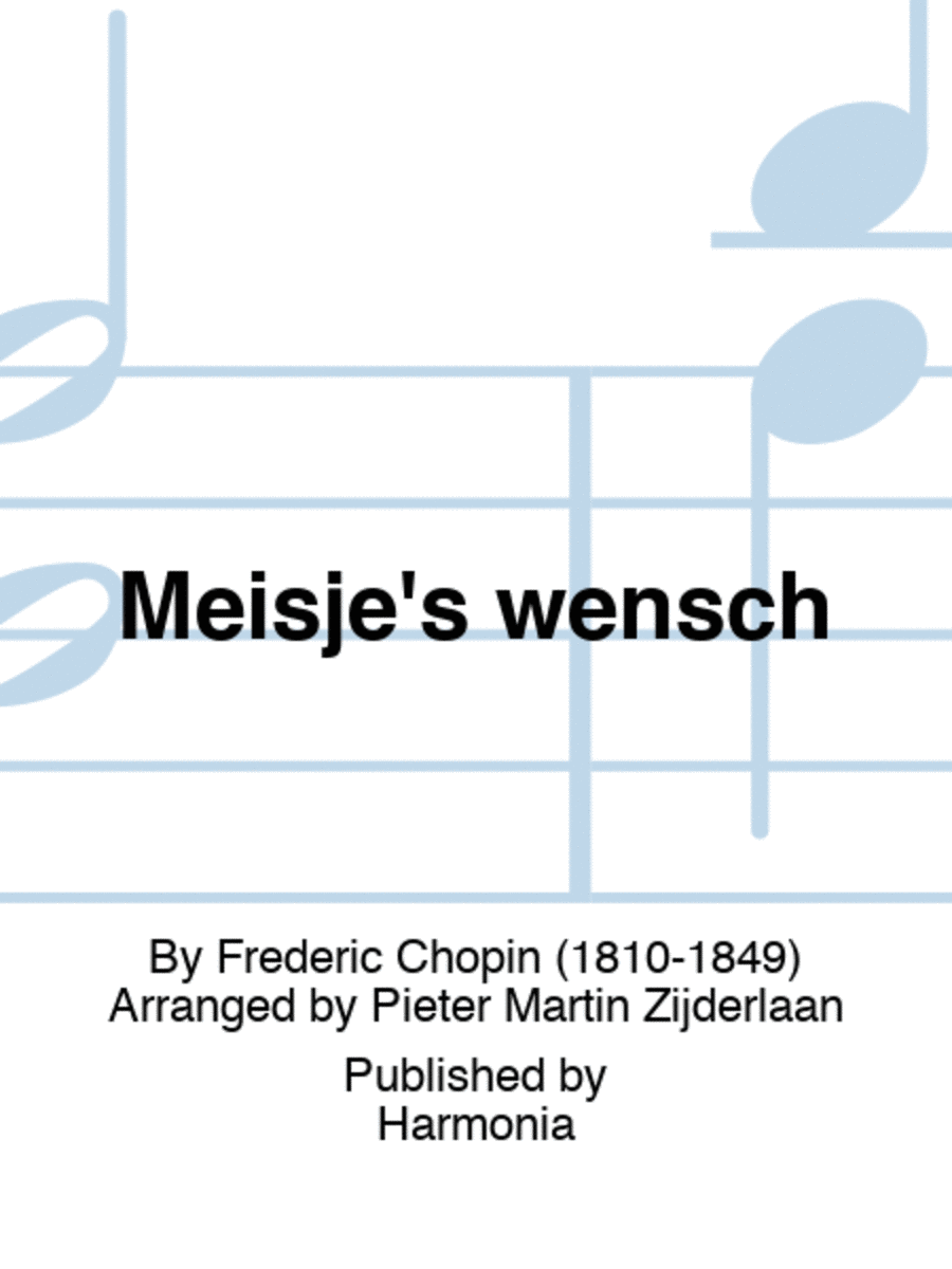 Meisje's wensch Meisje's wensch 4-Part scores gallery preview page 1