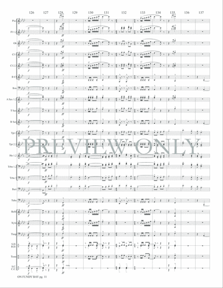 On Fundy Bay Concert Band scores gallery preview page 14