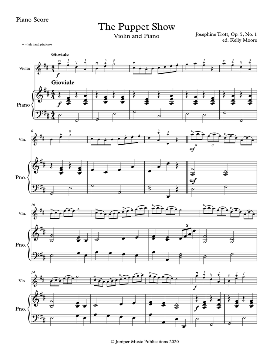 The Puppet Show for Violin and Piano The Puppet Show for Violin and Piano Small Ensemble scores gallery preview page 2