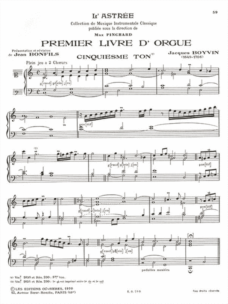 Livre D'orgue No.1, Vol.2 (organ)