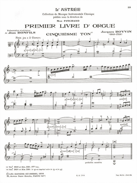 Livre D'orgue No.1, Vol.2 (organ)