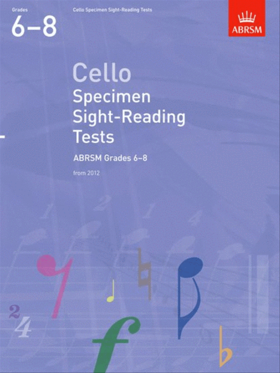 Cello Specimen Sight-Reading Tests, ABRSM Grades 6-8 Cello scores gallery preview page 1
