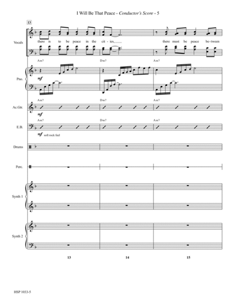 I Will Be That Peace - Instrumental Score and Parts image number null