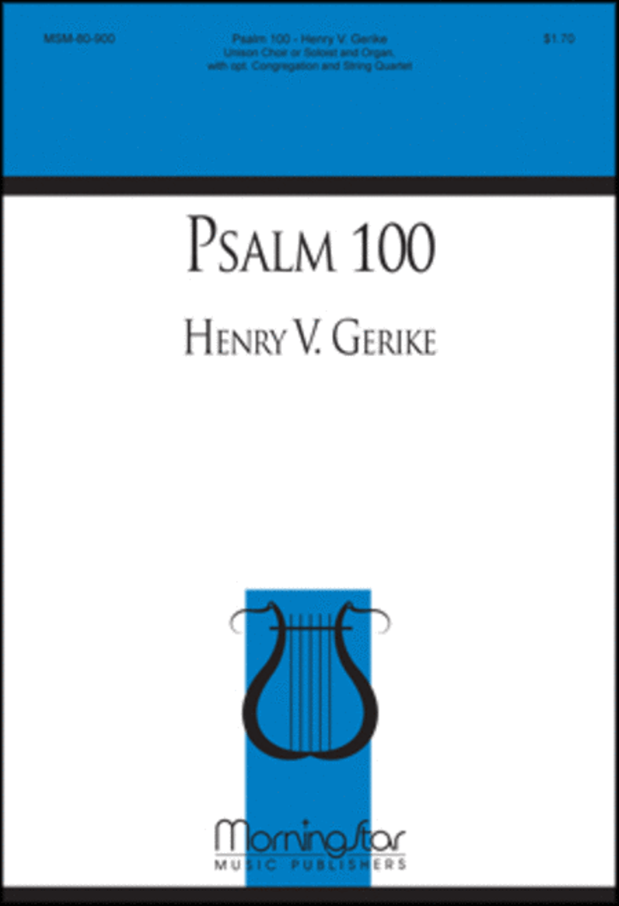 Psalm 100 Unison Choir scores gallery preview page 1