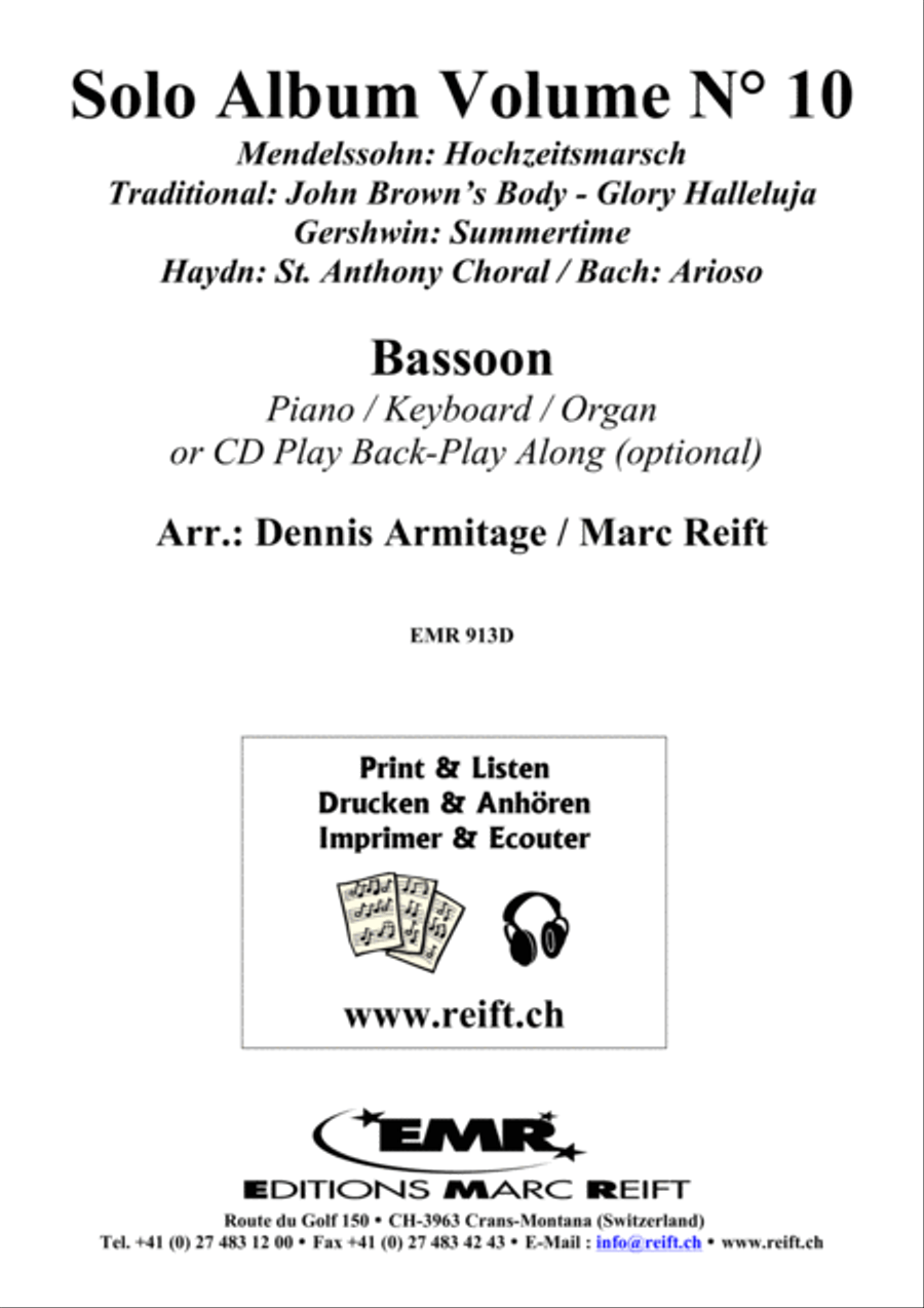 Solo Album Volume 10 Bassoon Solo scores gallery preview page 2
