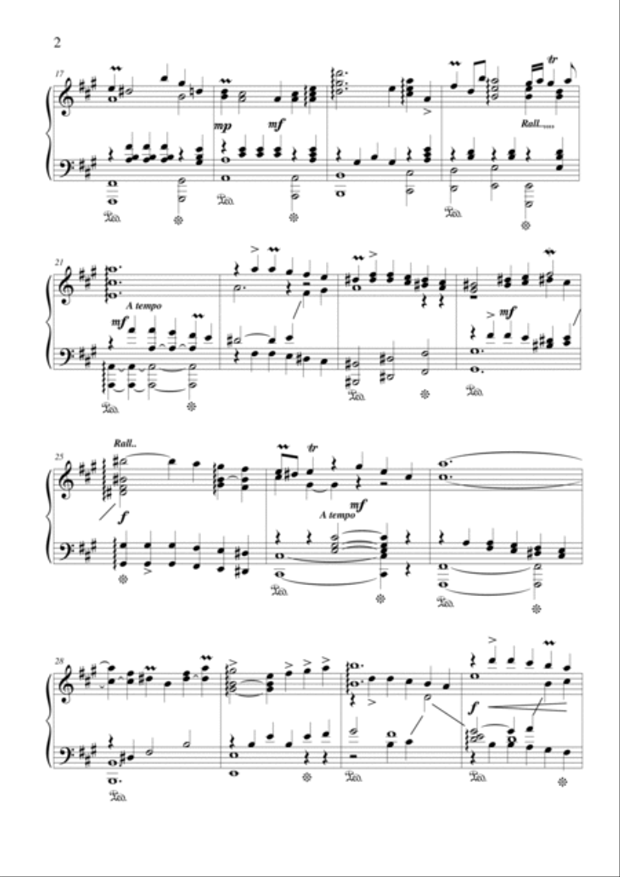 Largo_Veracini_Transcription for piano of Santino Cara 4-Part scores gallery preview page 2