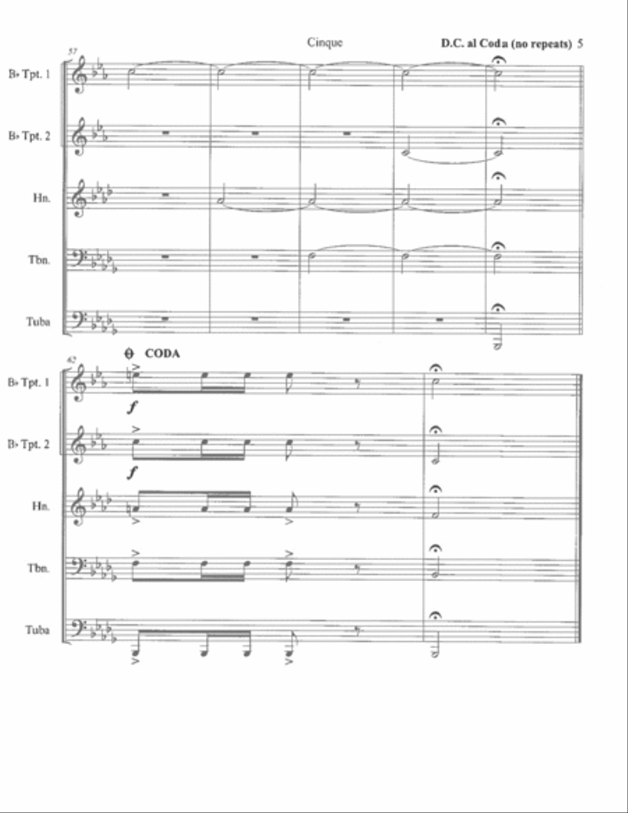 Cinque Cinque Brass Ensemble scores gallery preview page 5