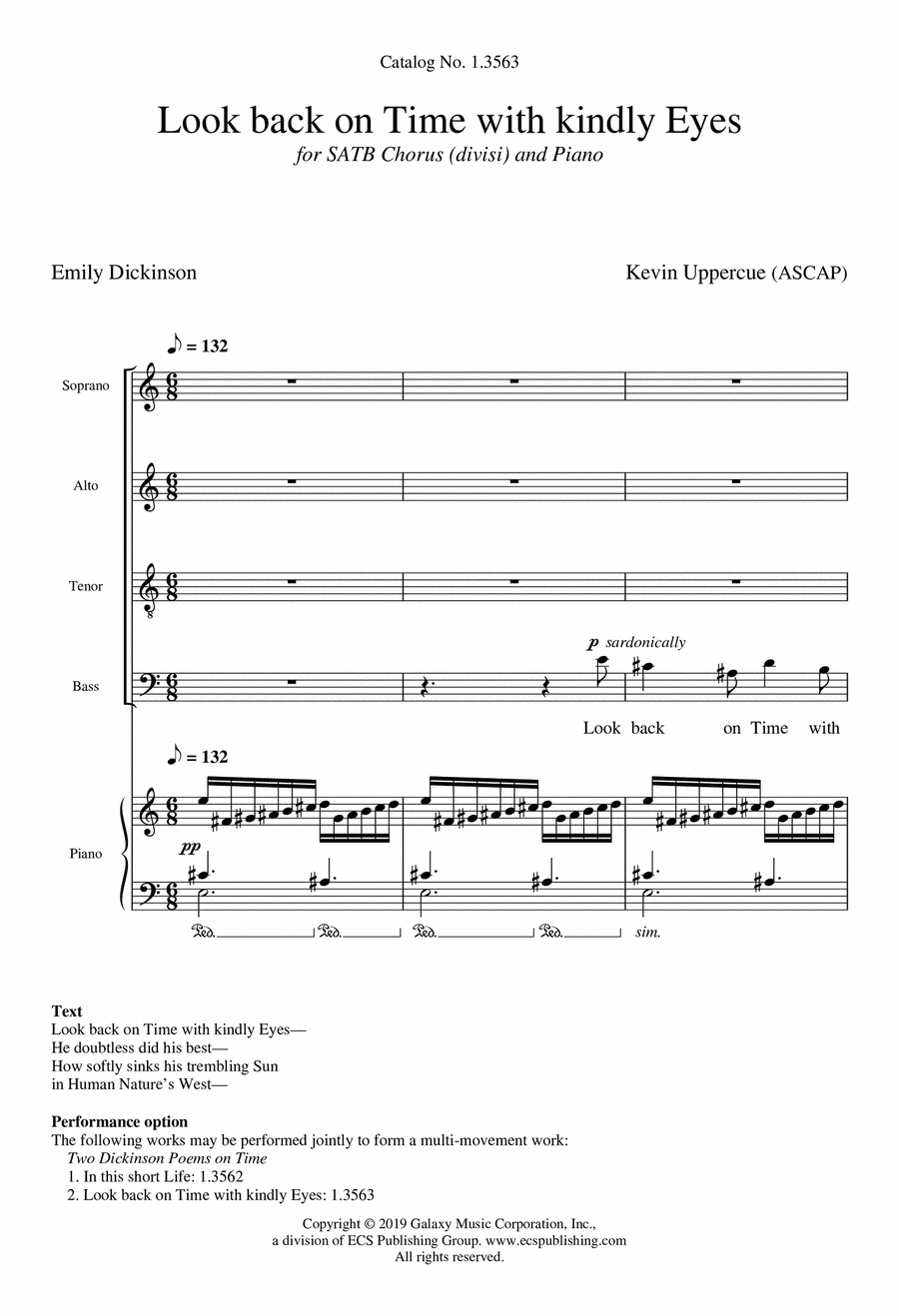 Look back on Time with kindly Eyes Divisi scores gallery preview page 1