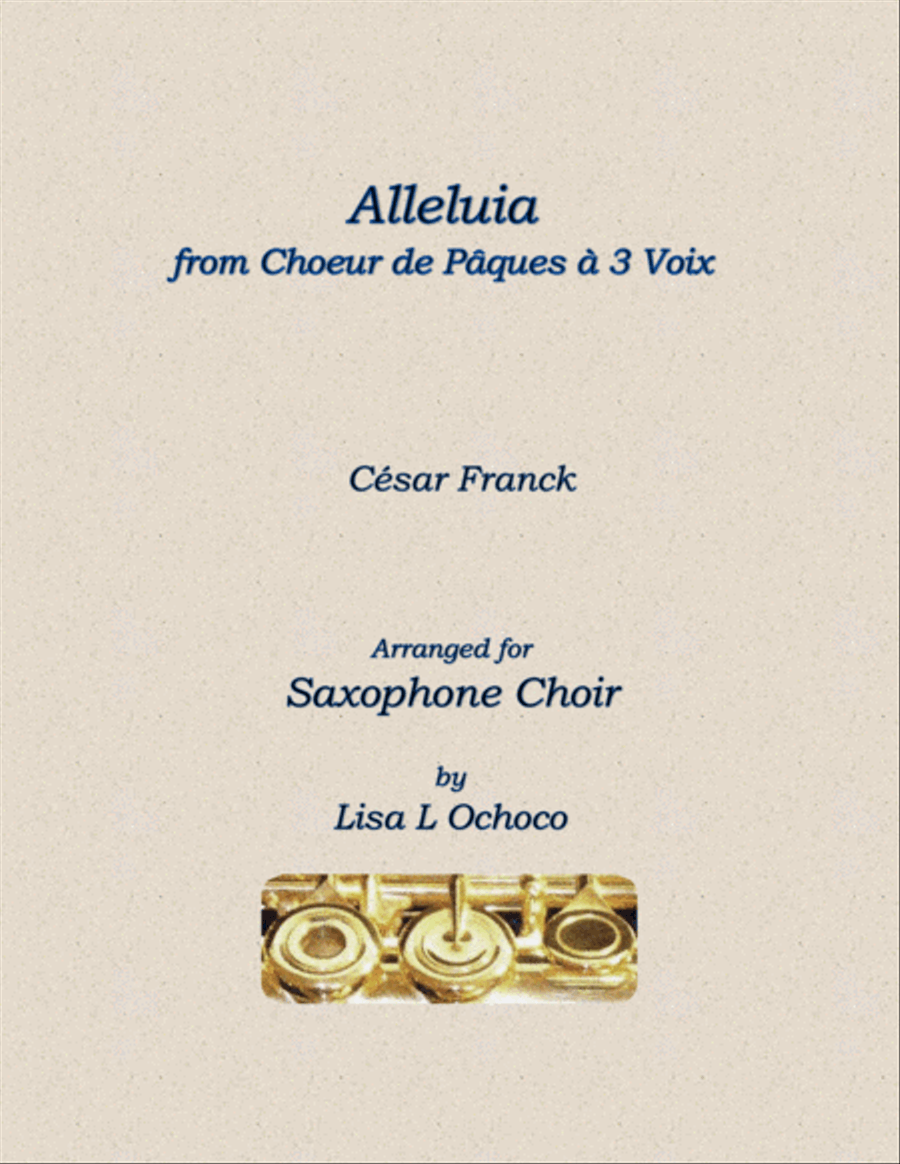 Alleluia from Choeur de Paques a 3 Voix for Saxophone Choir Woodwind Ensemble scores gallery preview page 1