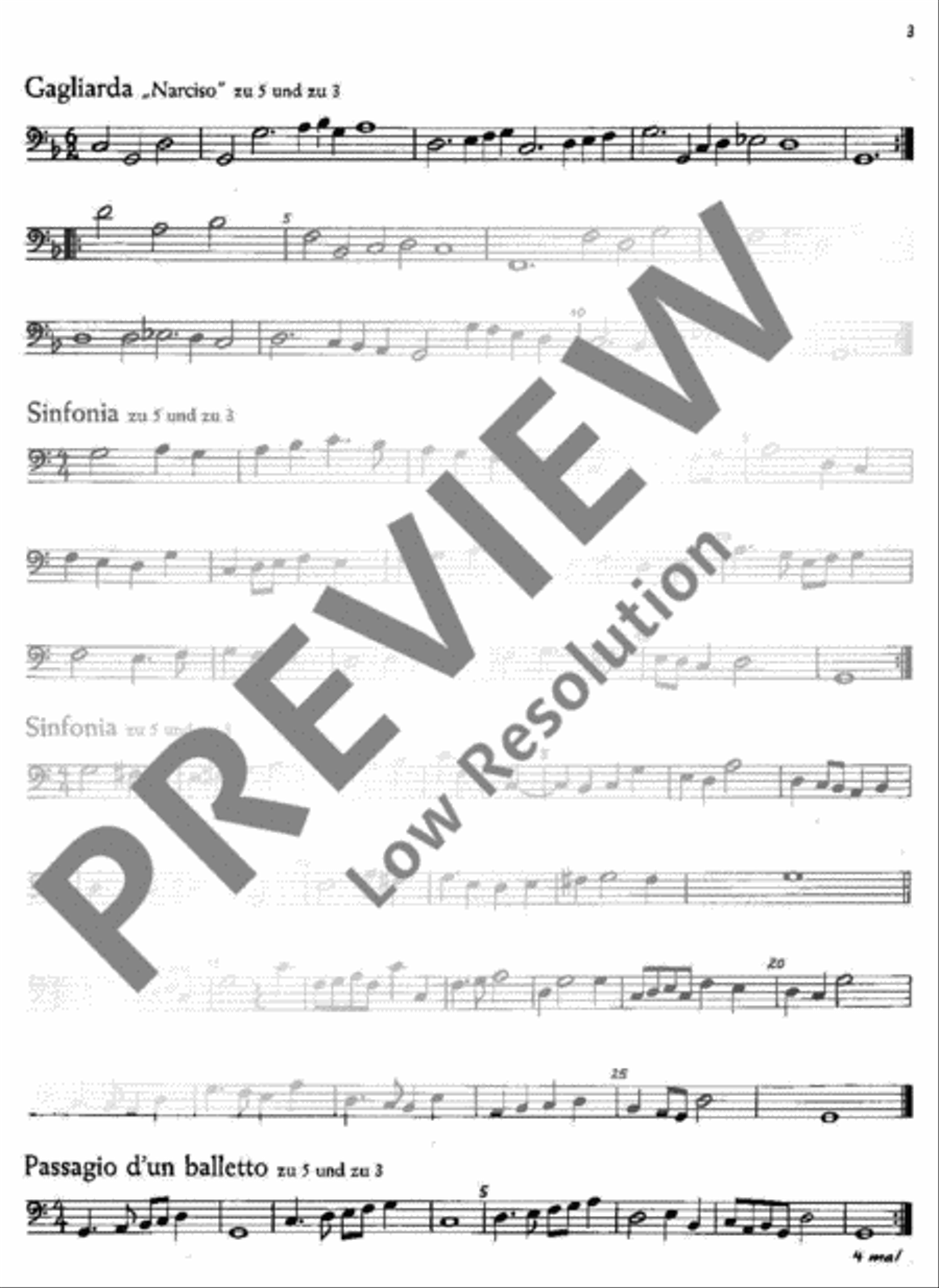 Sinfonien und Gaillarden Sinfonien und Gaillarden Bass Recorder scores gallery preview page 4