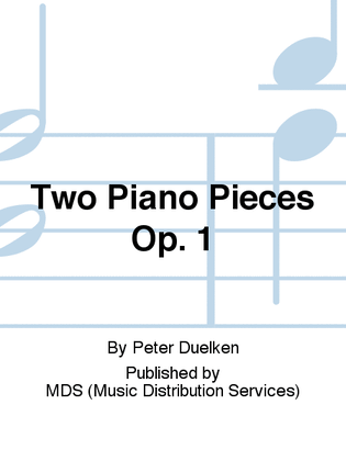 Book cover for Two Piano Pieces op. 1