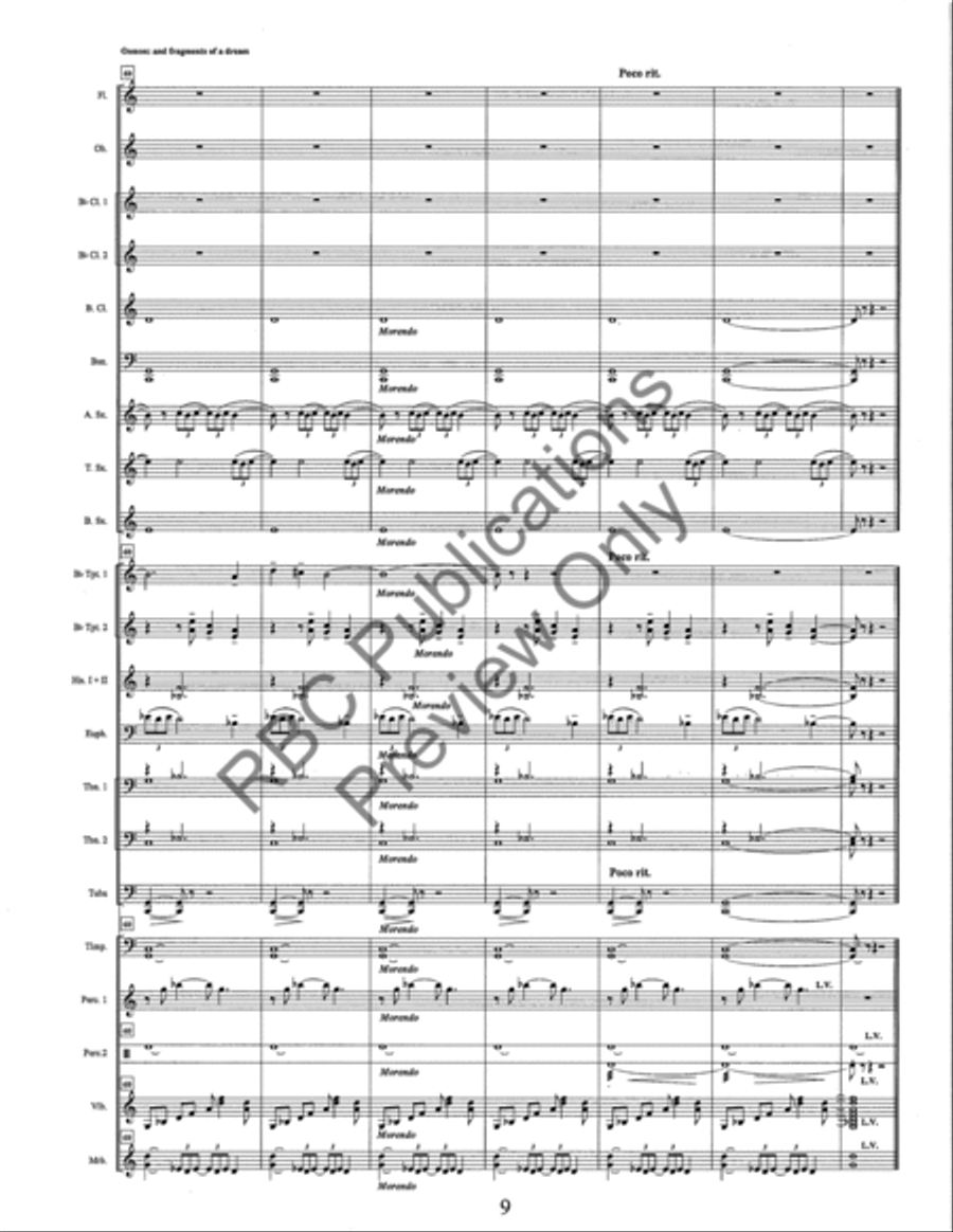 And Fragments Of A Dream And Fragments Of A Dream Concert Band scores gallery preview page 12