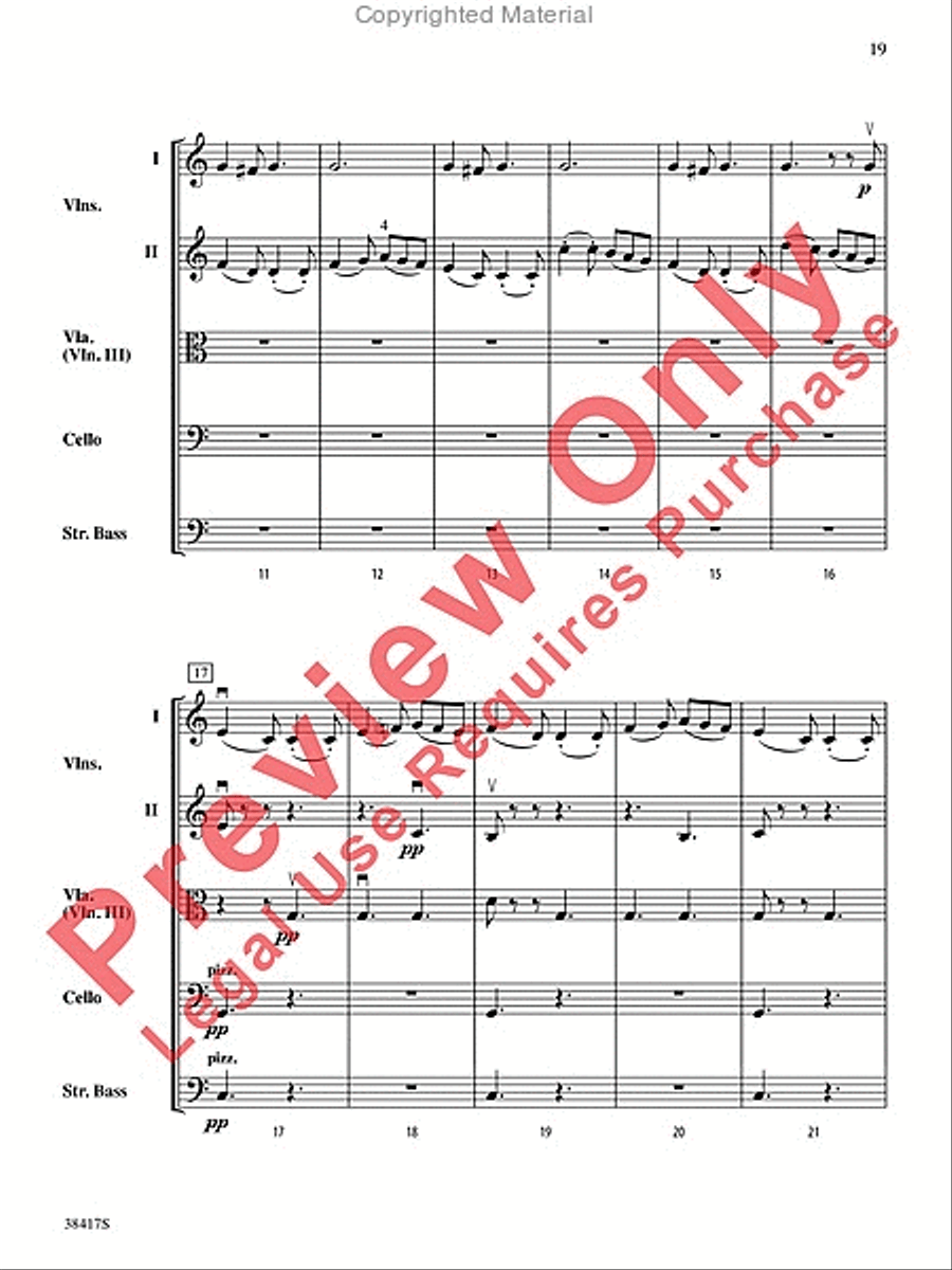 Themes from St. Paul's Suite String Orchestra scores gallery preview page 20