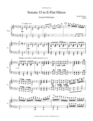 Piano Sonata no. 13 in E-Flat Minor "Pathetique"