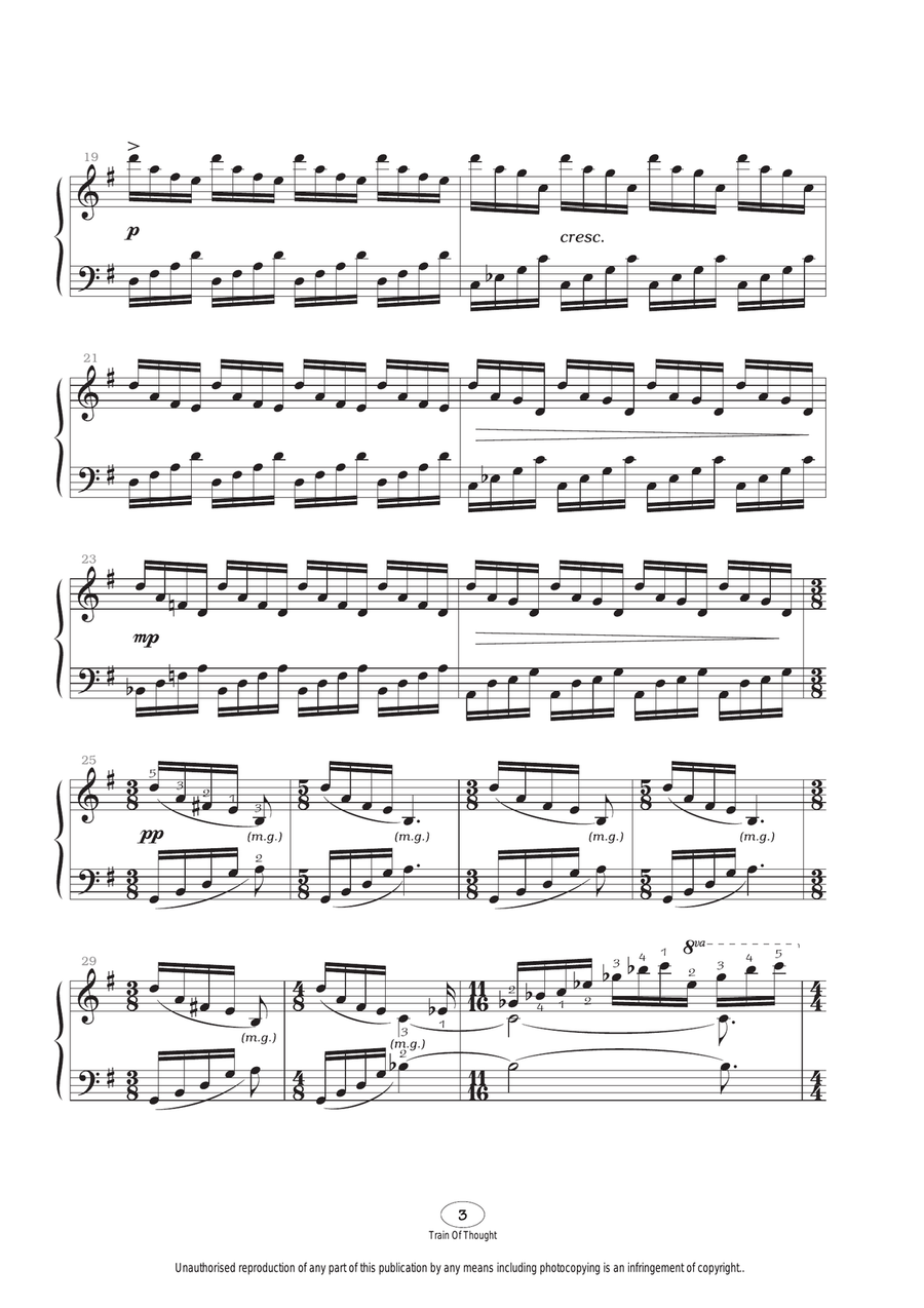 Train Of Thought Train Of Thought Piano Solo scores gallery preview page 3