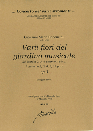 Varii fiori del giardino musicale op.3 (Bologna, 1669)