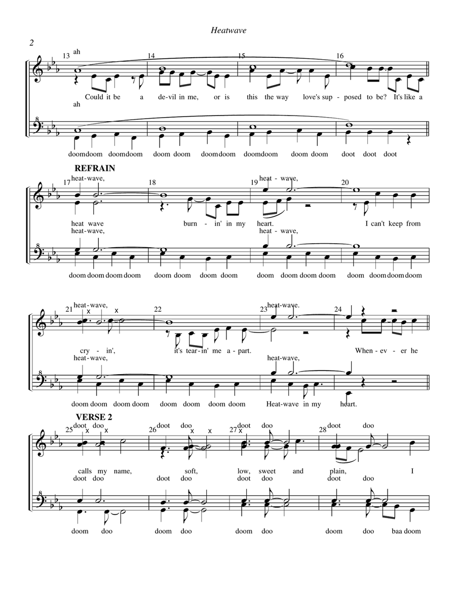 Heatwave (love Is Like A Heatwave) SSAA scores gallery preview page 2