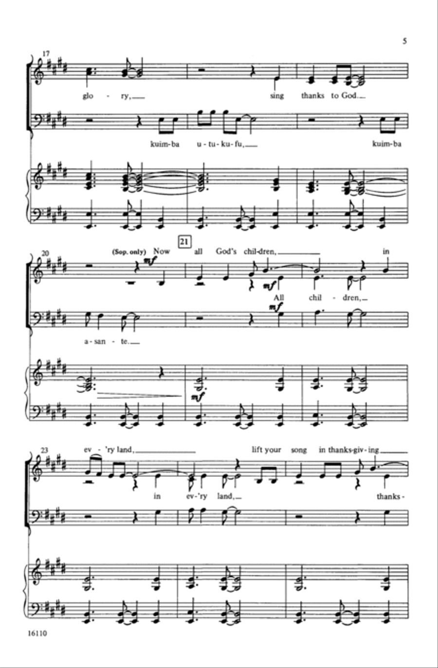 Kuimba Asante 3-Part scores gallery preview page 4