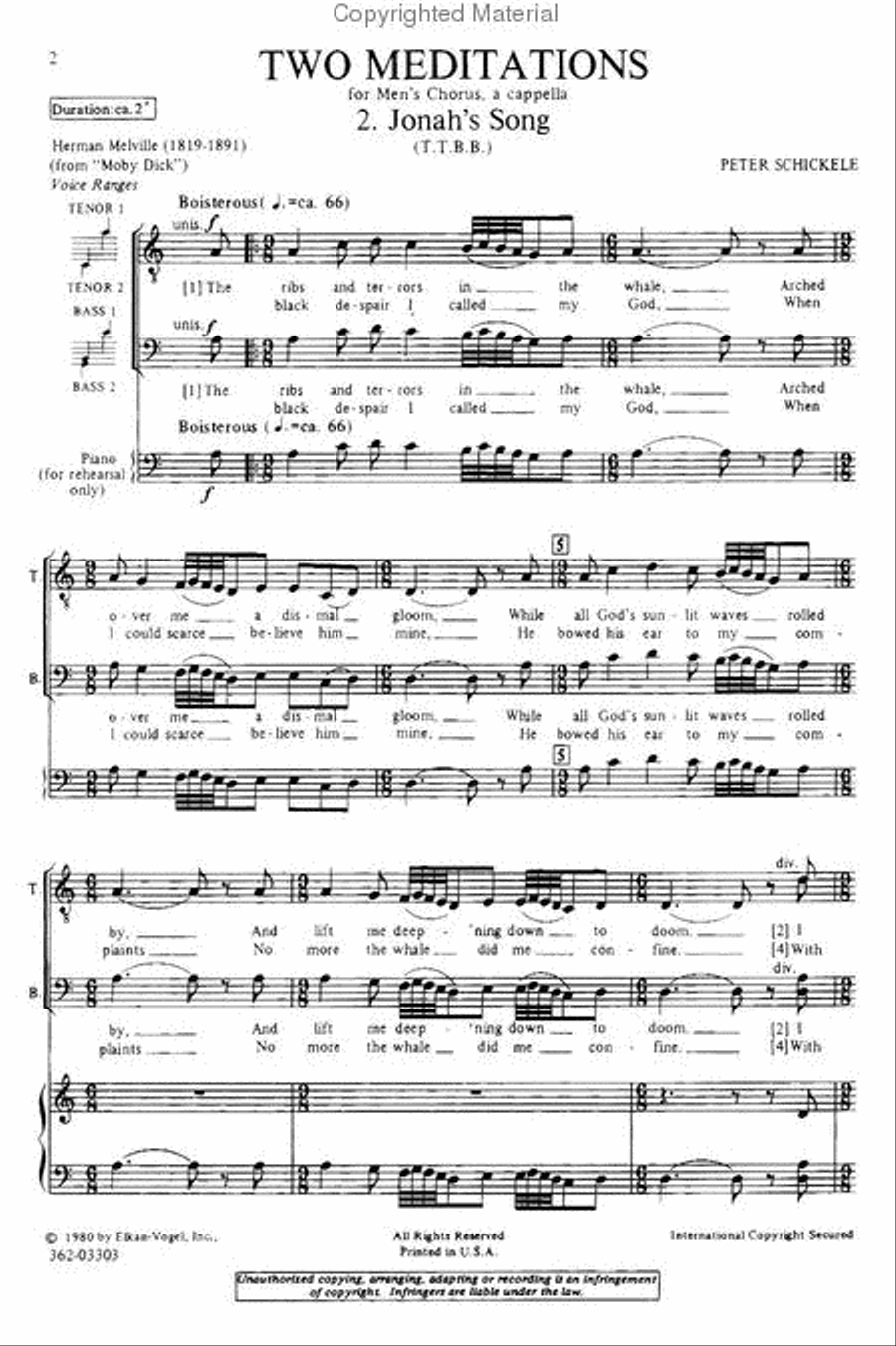 Jonah's Song TTBB scores gallery preview page 2