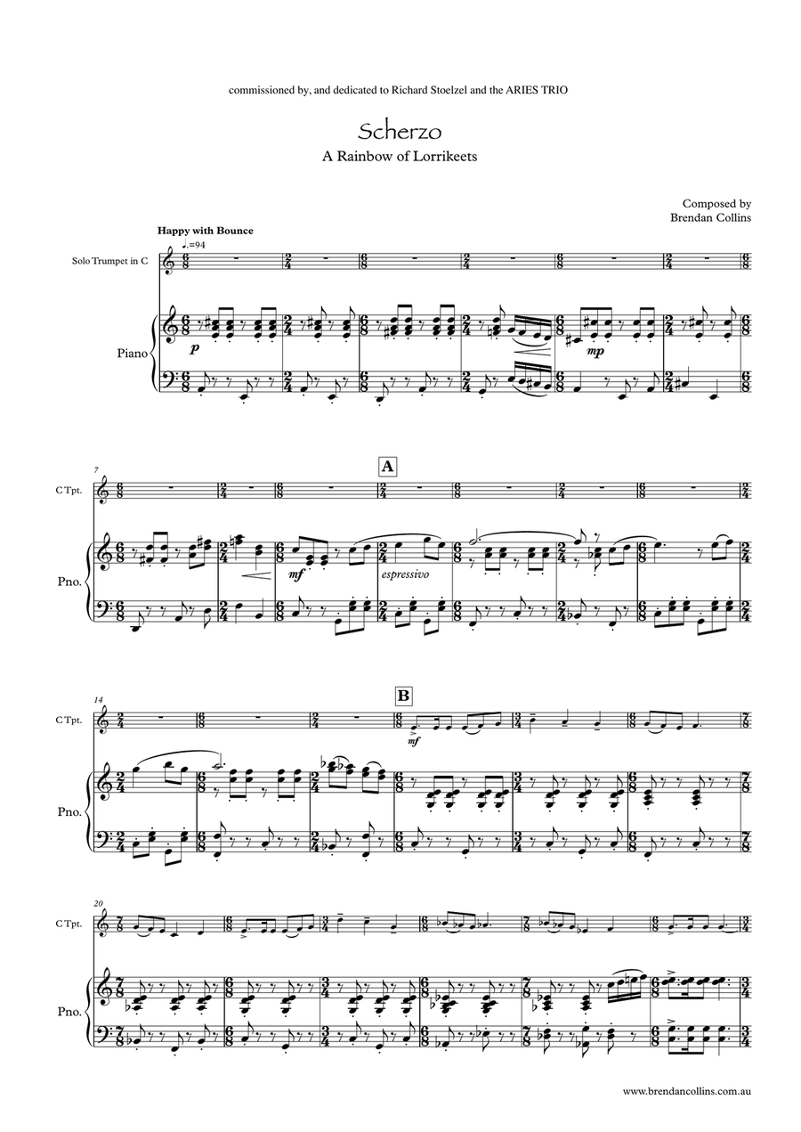 Scherzo Trumpet Solo scores gallery preview page 1