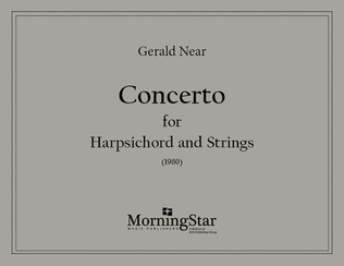 Concerto for Harpsichord and Strings (Harpsichord Part)