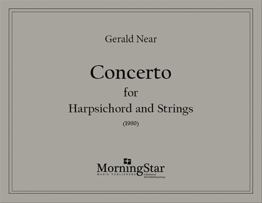 Concerto for Harpsichord and Strings (Harpsichord Part)