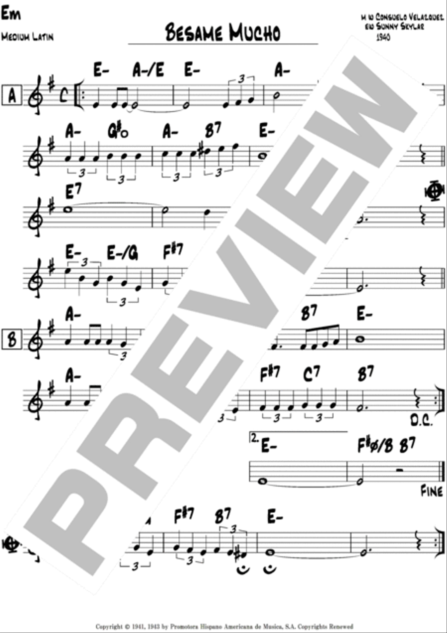 Bésame Mucho (Kiss Me Much) Piano scores gallery preview page 6
