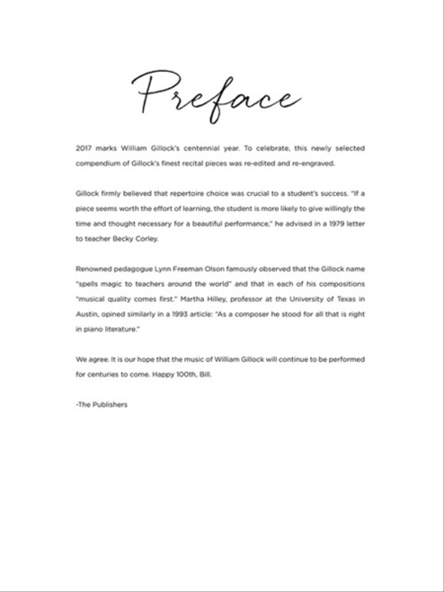 William Gillock Recital Collection Piano Solo scores gallery preview page 2
