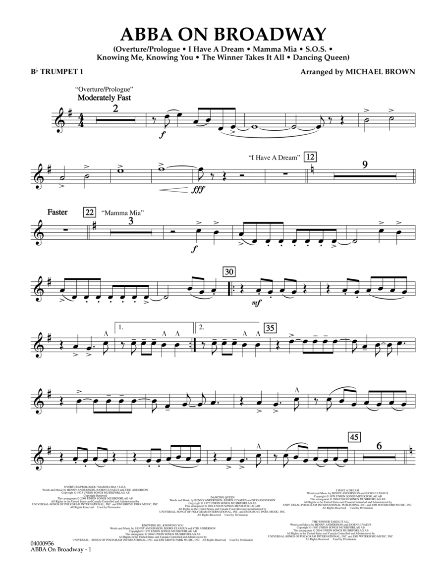 Abba on Broadway arr. Michael Brown| J.W. Pepper Sheet Music