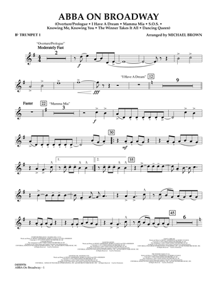 Book cover for ABBA on Broadway (arr. Michael Brown) - Bb Trumpet 1