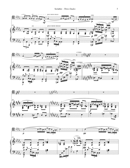 Three Etudes for Trombone and Piano