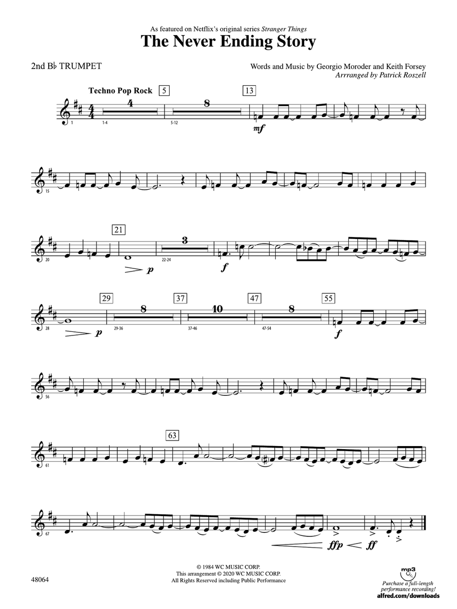 The Never Ending Story: 2nd B-flat Trumpet