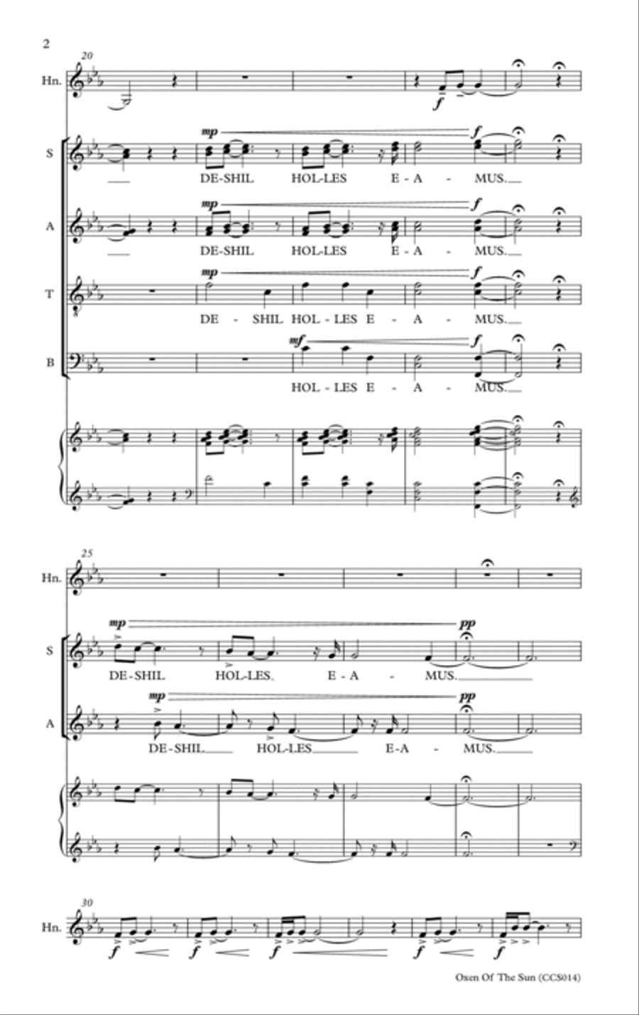Oxen of the Sun Divisi scores gallery preview page 2