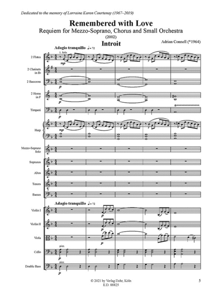 Remembered with Love (Requiem) für Mezzosopran, gemischten Chor und kleines Orchester (2002)