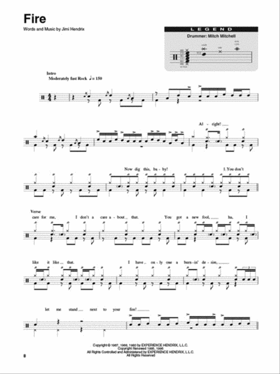 Jimi Hendrix Experience – Smash Hits Drums scores gallery preview page 5