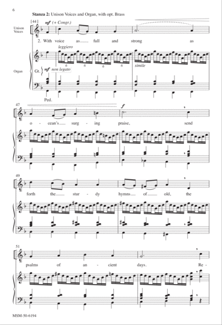 Rejoice, O Pilgrim Throng! 4-Part scores gallery preview page 4