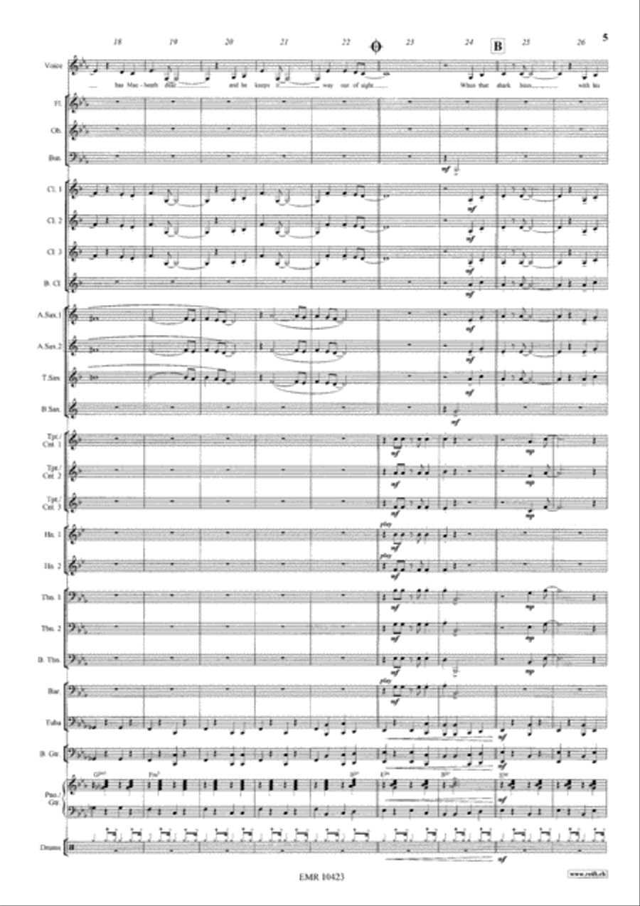 Mack The Knife Concert Band scores gallery preview page 6