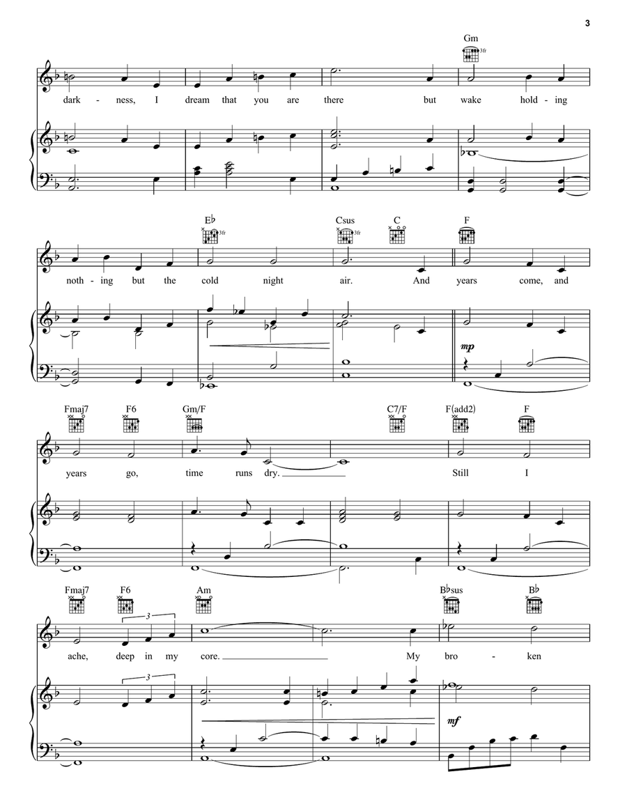 'Til I Hear You Sing (from Love Never Dies) Guitar scores gallery preview page 3