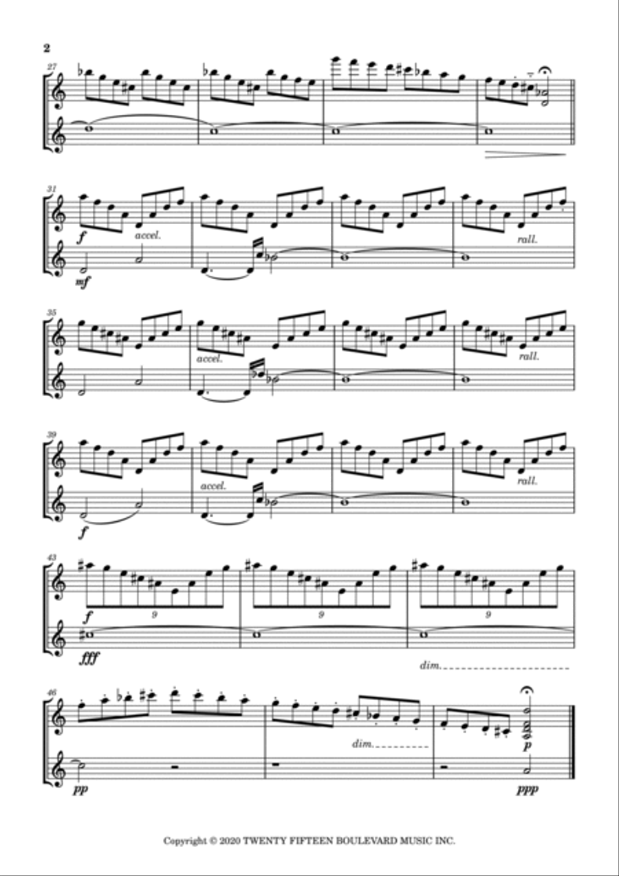 Homelander In Hallway String Duet scores gallery preview page 3