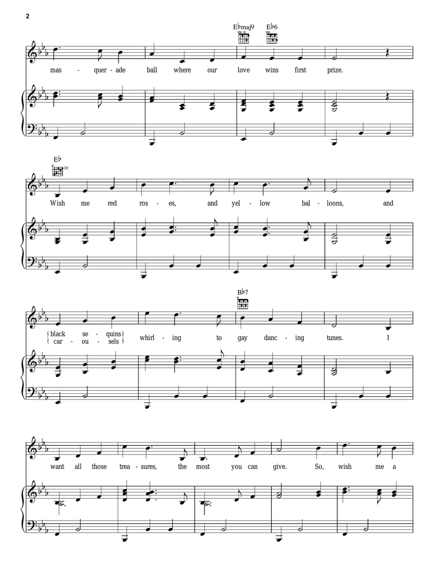 Wish Me A Rainbow Piano, Vocal, Guitar scores gallery preview page 2