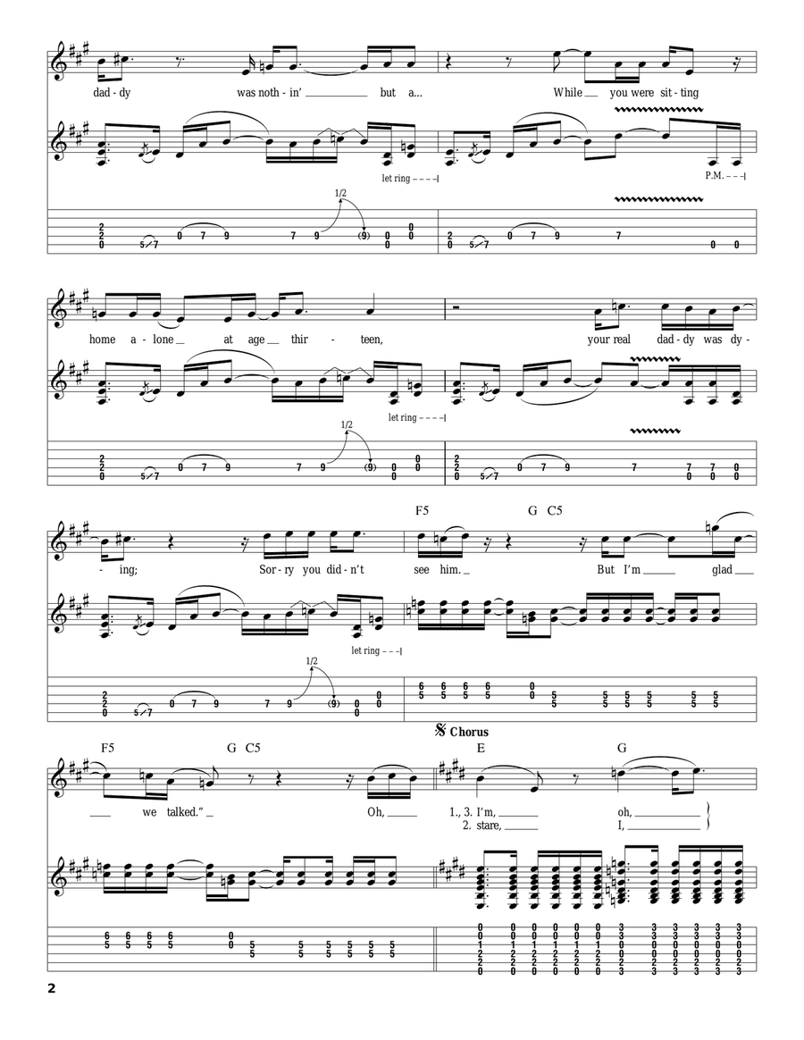 Alive Alive Acoustic Guitar scores gallery preview page 2
