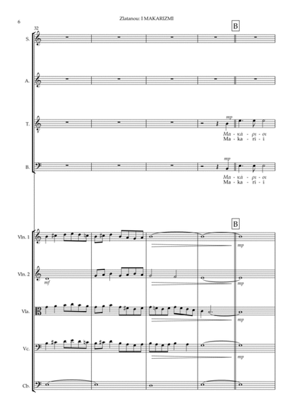 MAKARISMI (the Beatitudes), for SATB choir and strings image number null