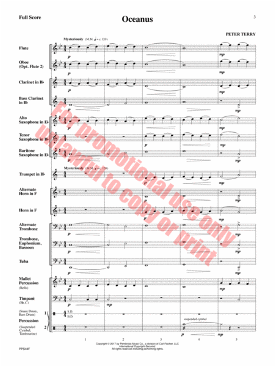 Oceanus Oceanus Concert Band scores gallery preview page 4