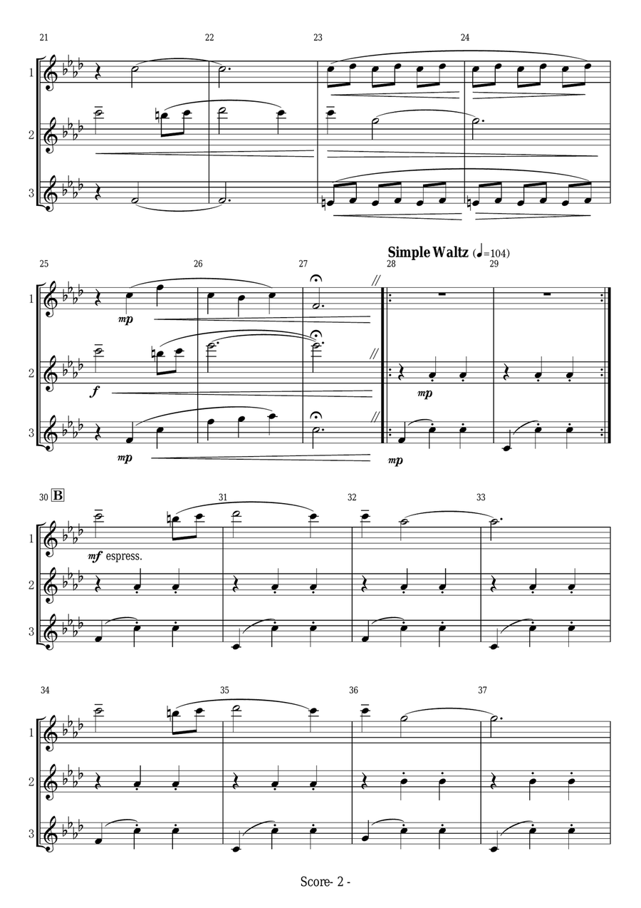 The Godfather Waltz Woodwind Trio scores gallery preview page 2