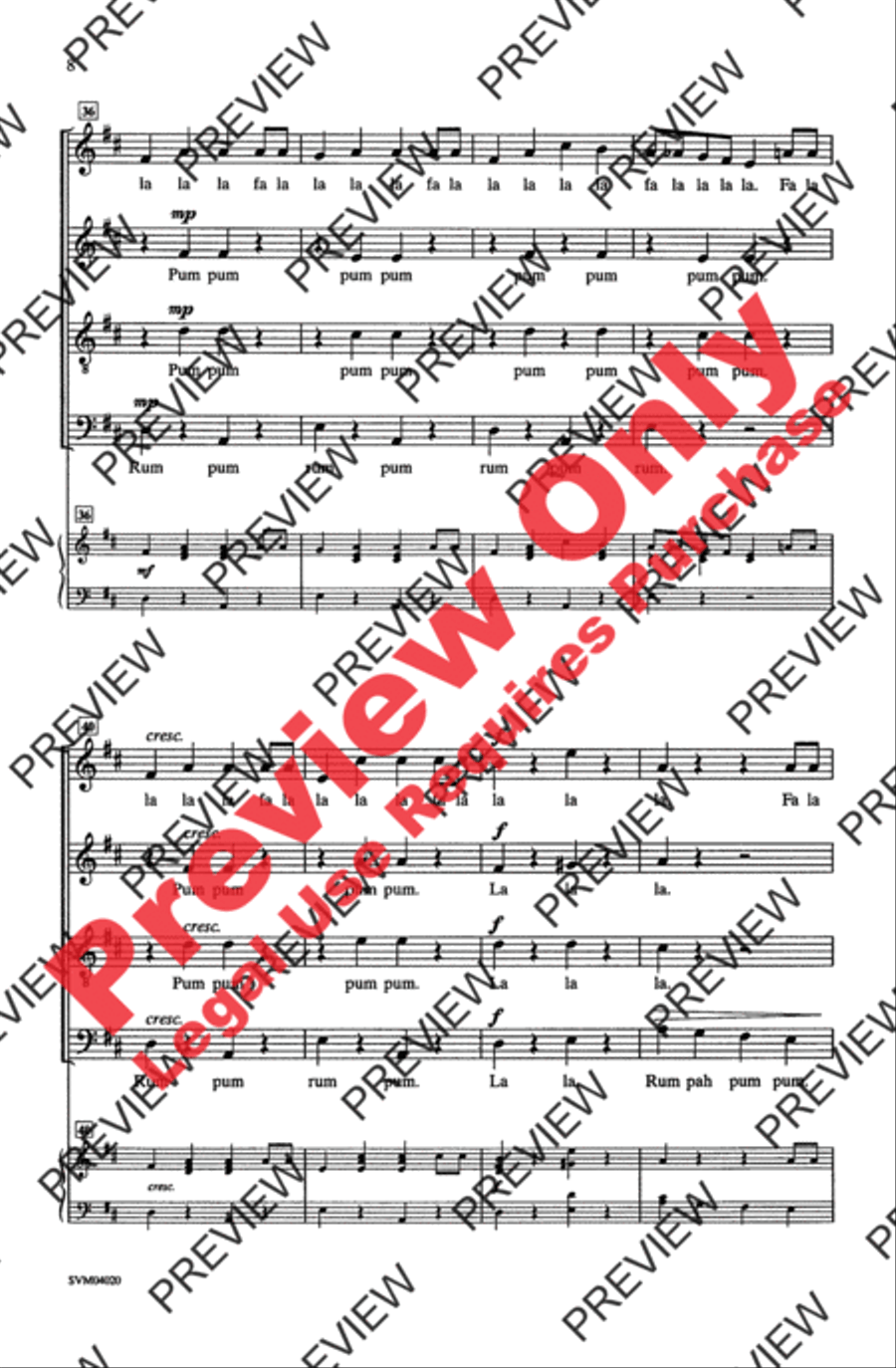 Parade of the Wooden Soldiers 4-Part scores gallery preview page 7
