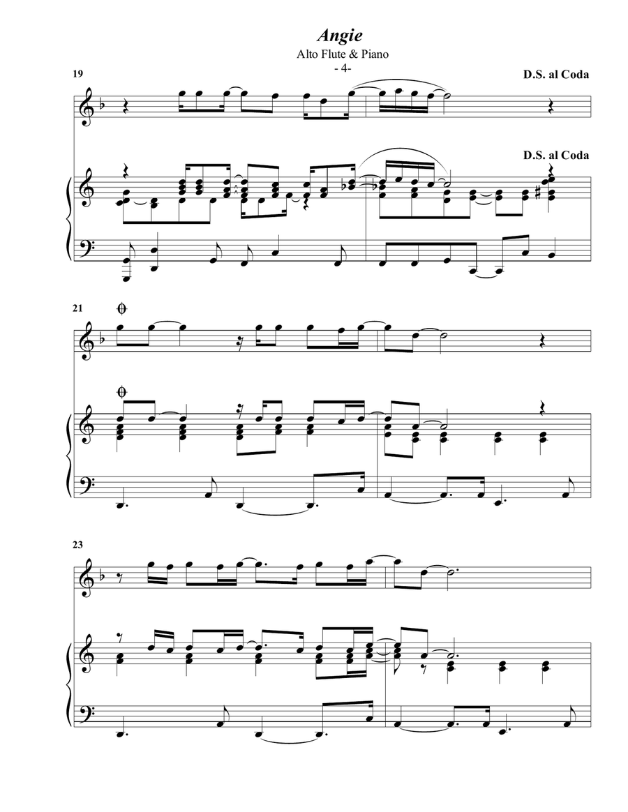 Angie Flute Solo scores gallery preview page 4