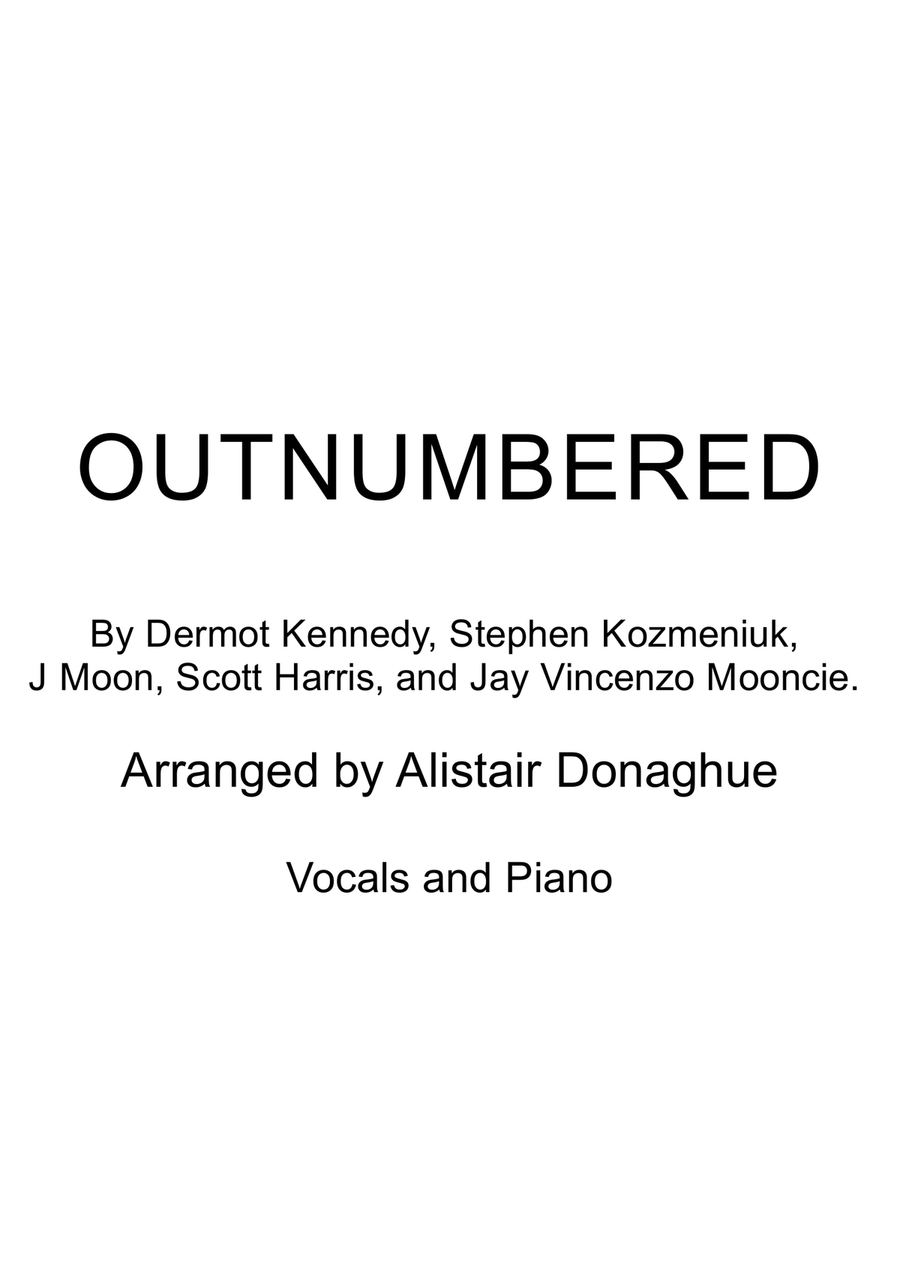 Outnumbered Outnumbered Piano, Vocal scores gallery preview page 1