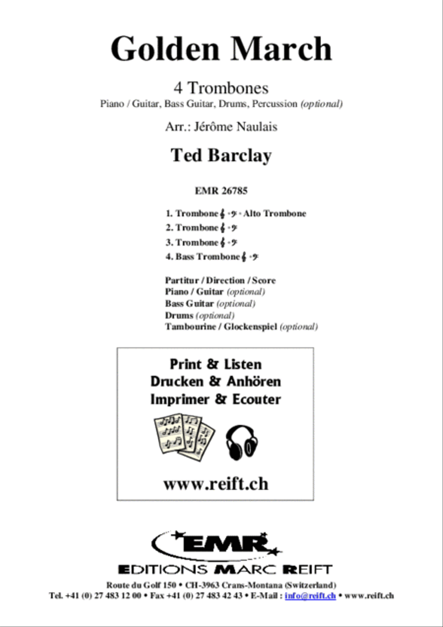 Golden March Trombone Quartet scores gallery preview page 2