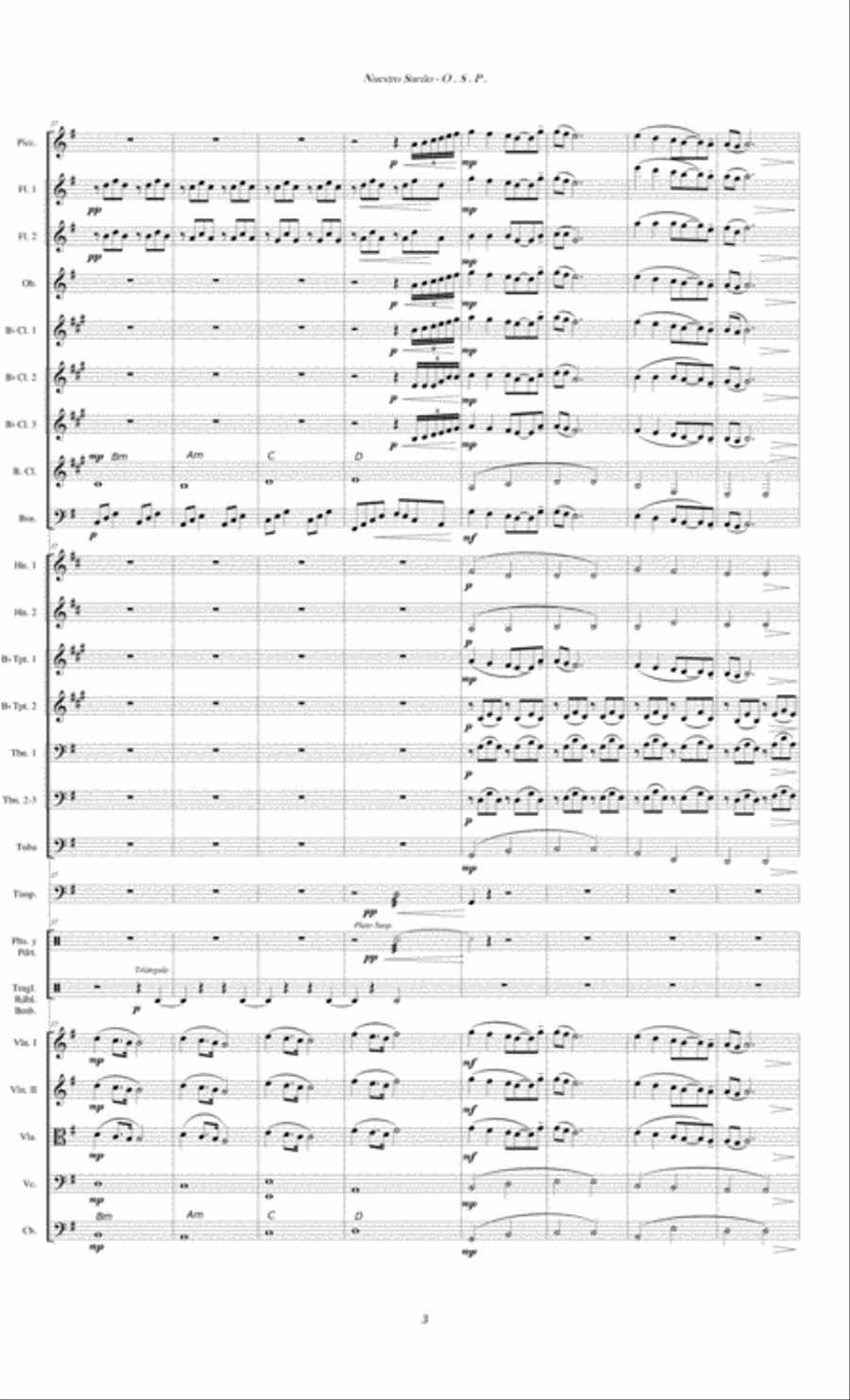 Our Dream - Nuestro Sueño Percussion Ensemble scores gallery preview page 3