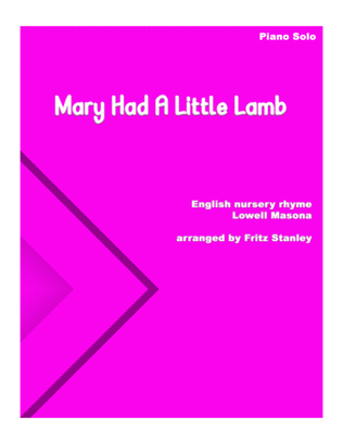 Mary Had A Little Lamb - Piano Solo